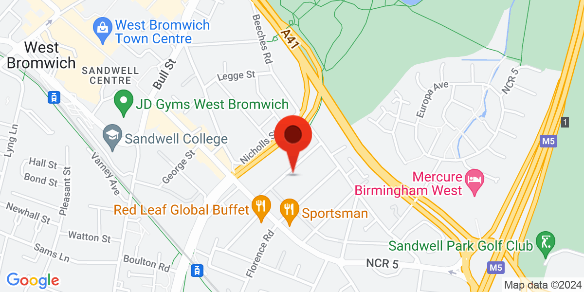 Map of Thynne Street, West Bromwich, West Midlands, B70