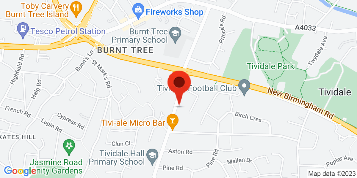 Map of Regent Road Tividale, Oldbury, West Midlands, B69