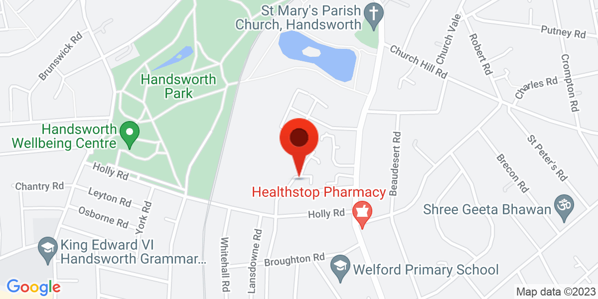 Map of Honeswode Close, Birmingham, West Midlands, B20