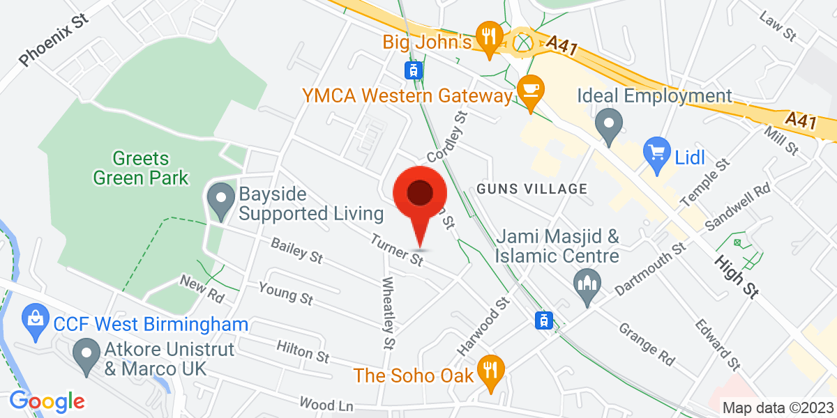 Map of Turner Street, West Bromwich, West Midlands, B70