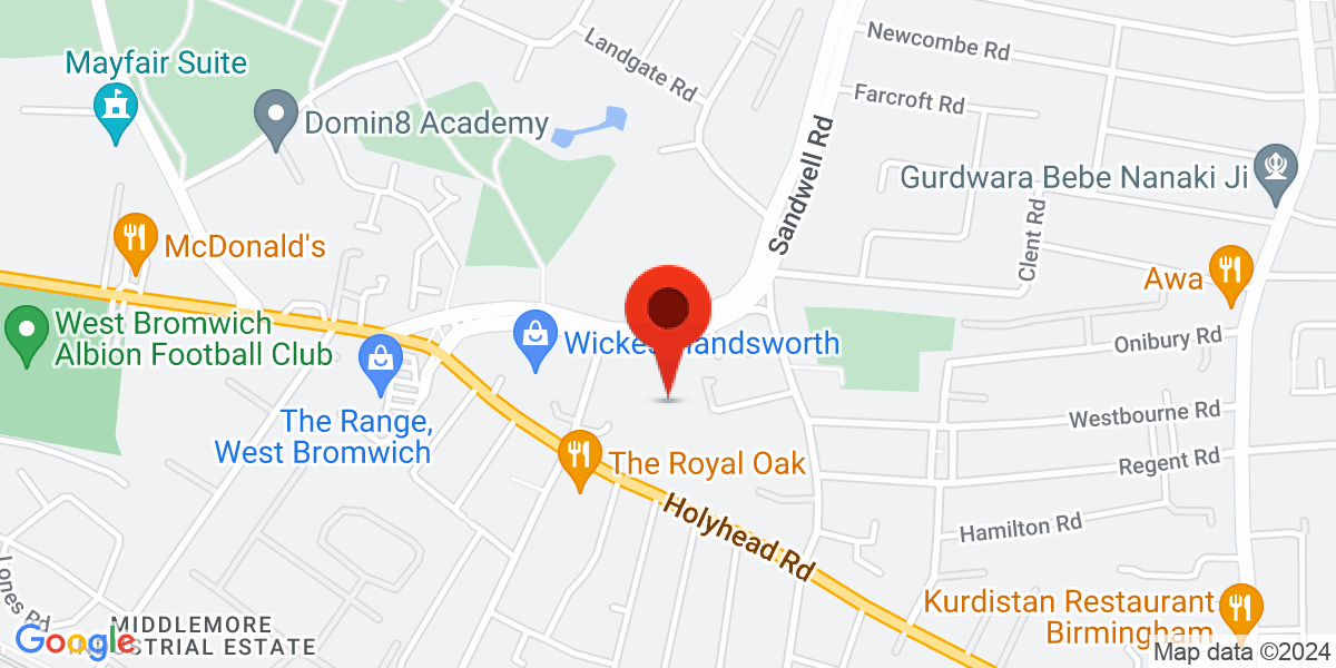 Map of Lawnswood Grove, Birmingham, West Midlands, B21