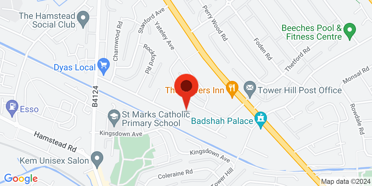 Map of Dyas Avenue, Birmingham, West Midlands, B42