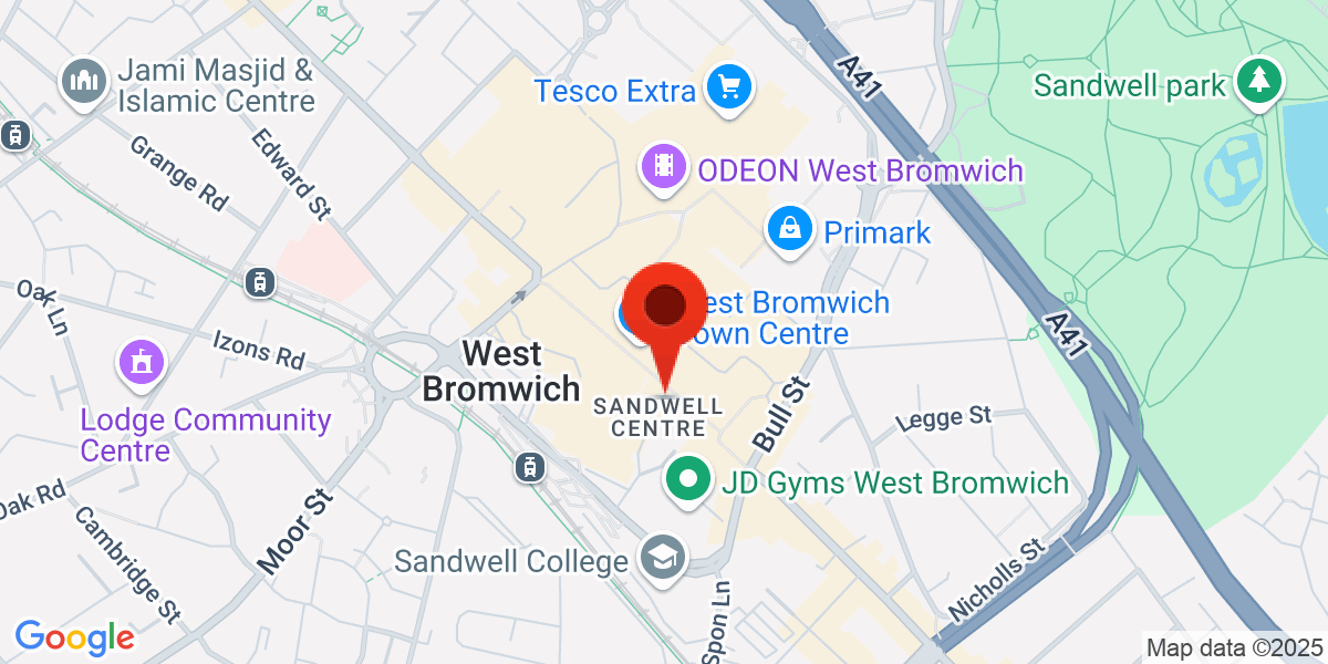 Map of High Street, West Bromwich, West Midlands, B70