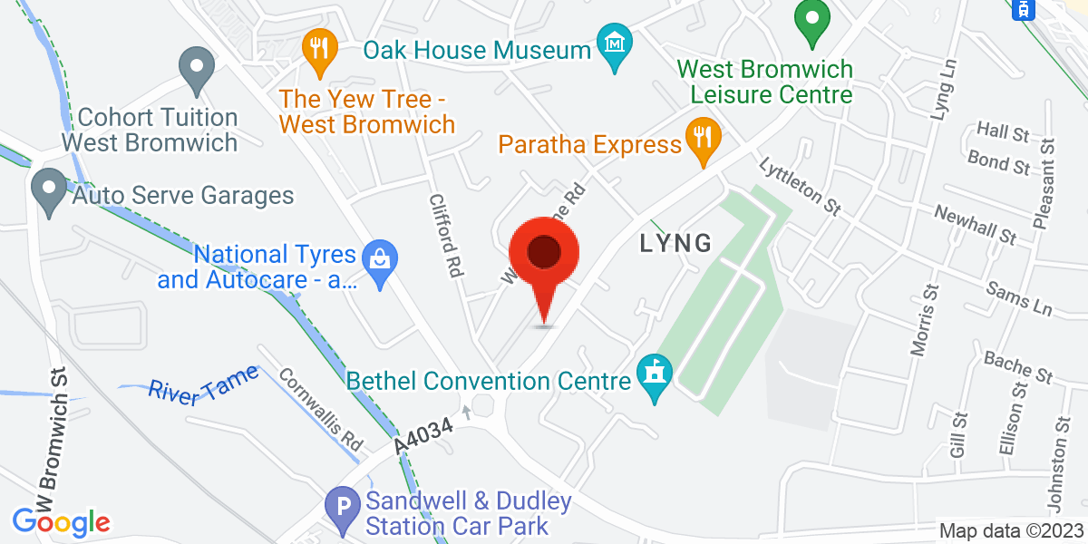 Map of Bromford Lane, West Bromwich, West Midlands, B70