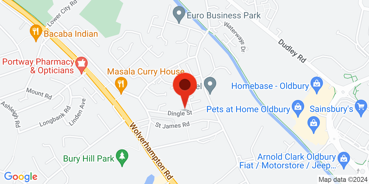 Map of Dingle Street, Oldbury, West Midlands, B69