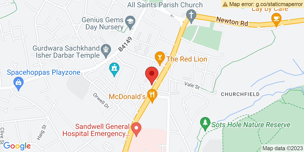 Map of All Saints Way, West Bromwich, West Midlands, B71