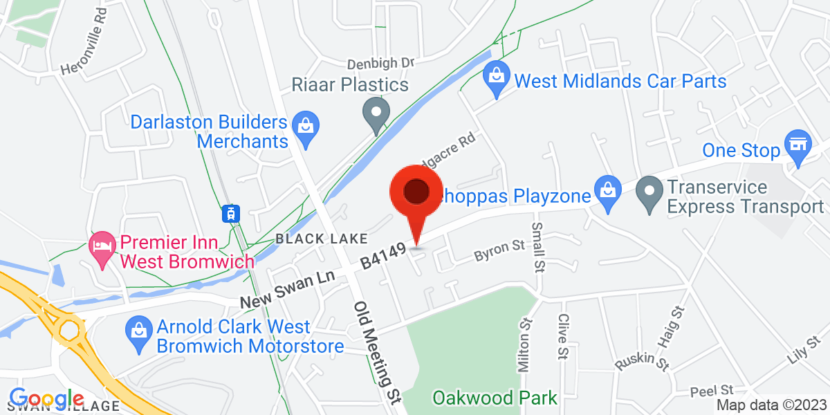Map of Church Lane, West Bromwich, West Midlands, B71