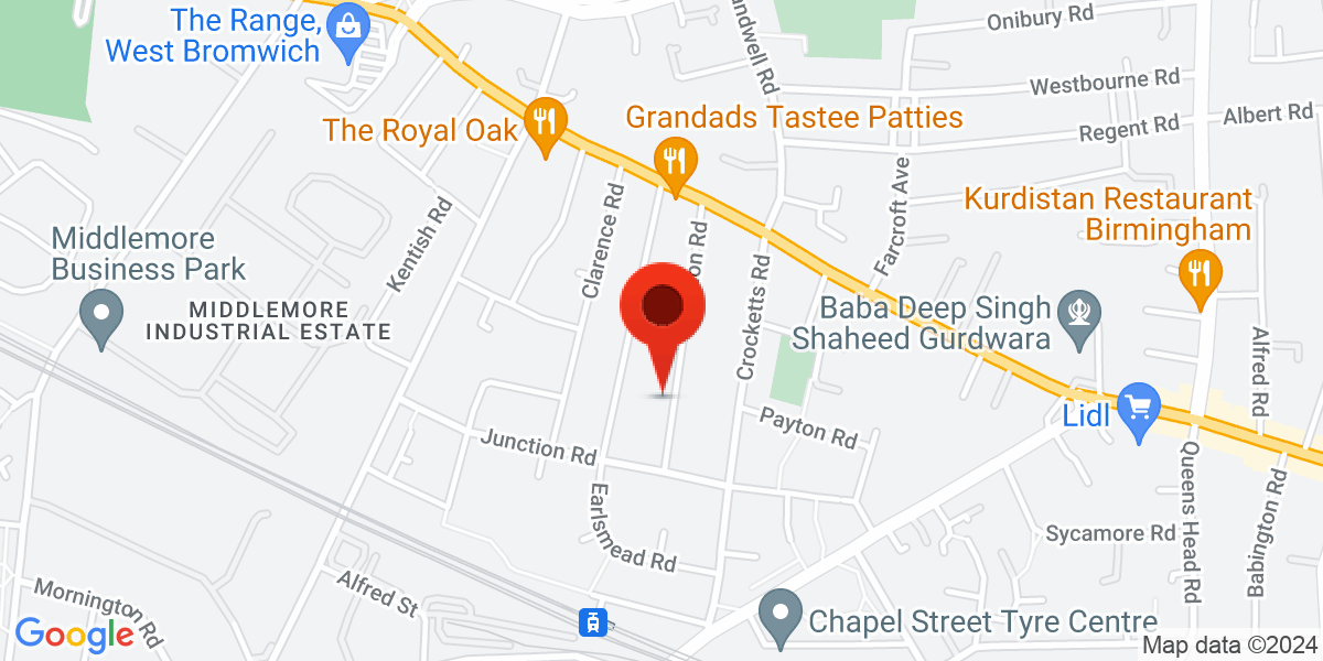 Map of Station Road Handsworth, Birmingham, West Midlands, B21