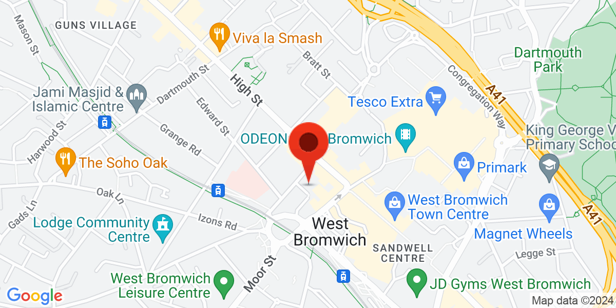Map of Victoria Street, West Bromwich, West Midlands, B70