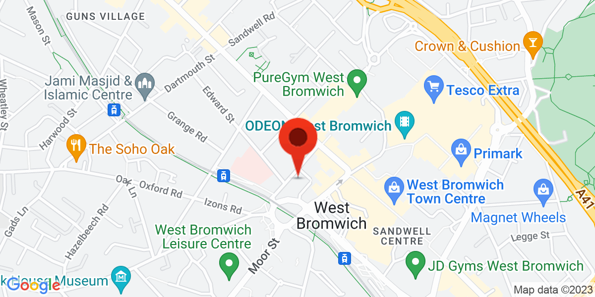 Map of Victoria Street, B70