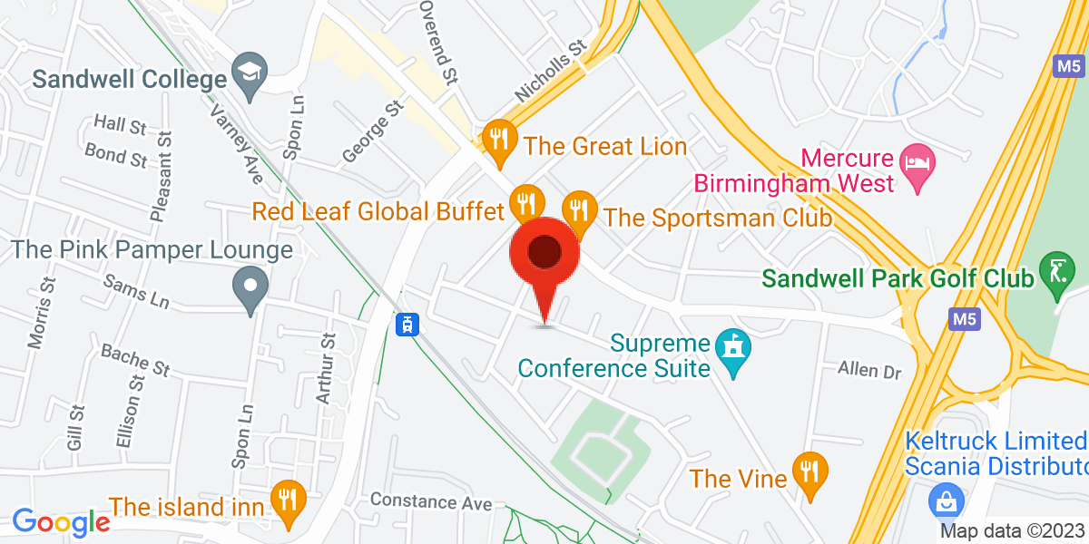 Map of Burlington Road, West Bromwich, West Midlands, B70