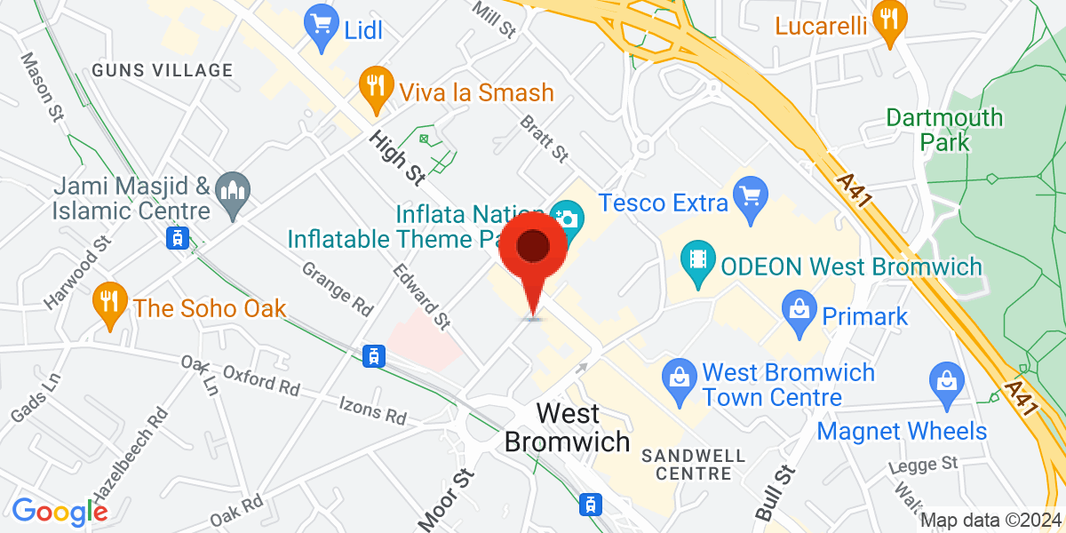 Map of Victoria Street, West Bromwich, West Midlands, B70