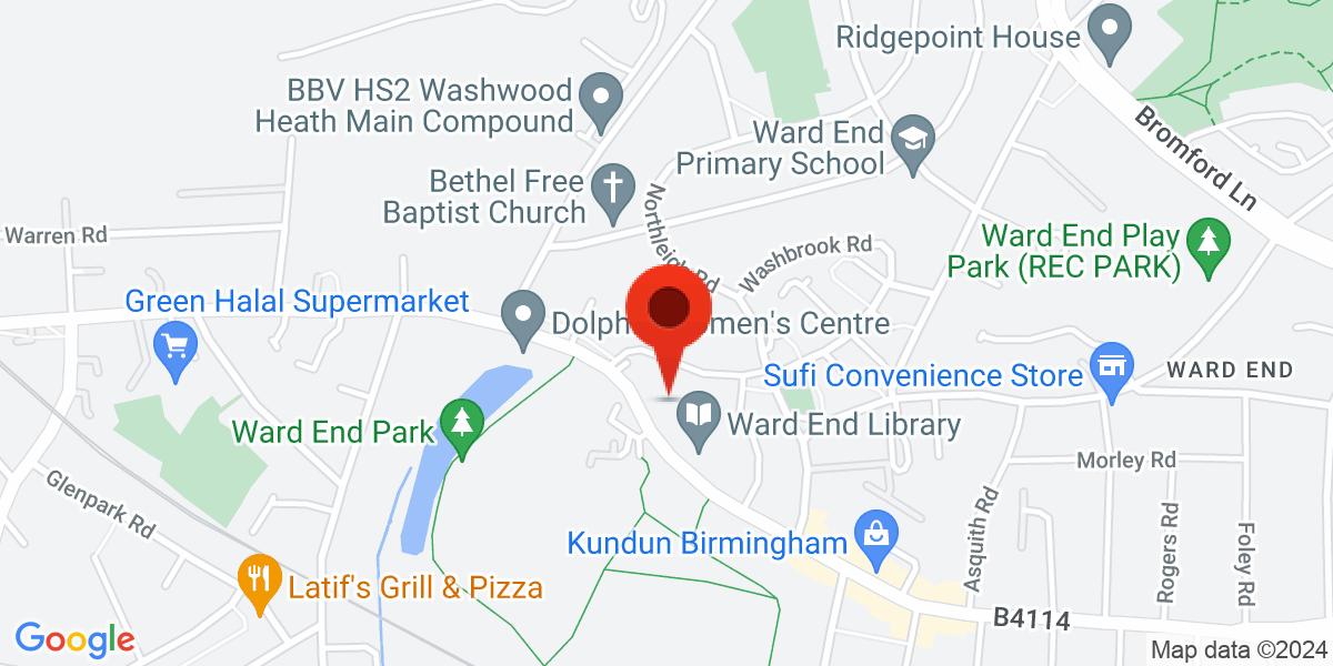 Map of Washwood Heath Road Birmingham, Washwood Heath, West Midlands, B8
