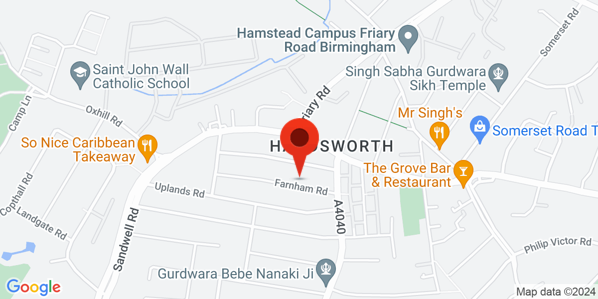Map of Farnham Road, Birmingham, West Midlands, B21