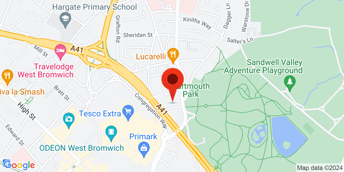 Map of New Street North, West Bromwich, West Midlands, B71