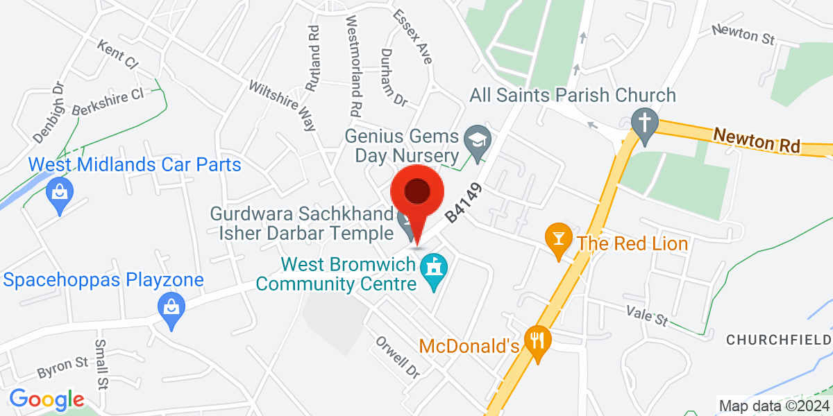 Map of Vicarage Road, West Bromwich, West Midlands, B71