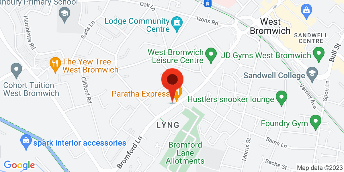 Map of Bromford Lane, West Bromwich, West Midlands, B70