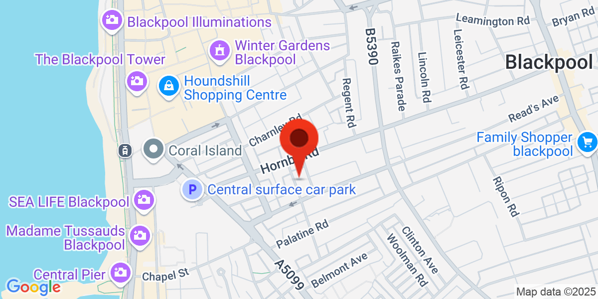 Map of Livingstone Road, Blackpool, Lancashire, FY1