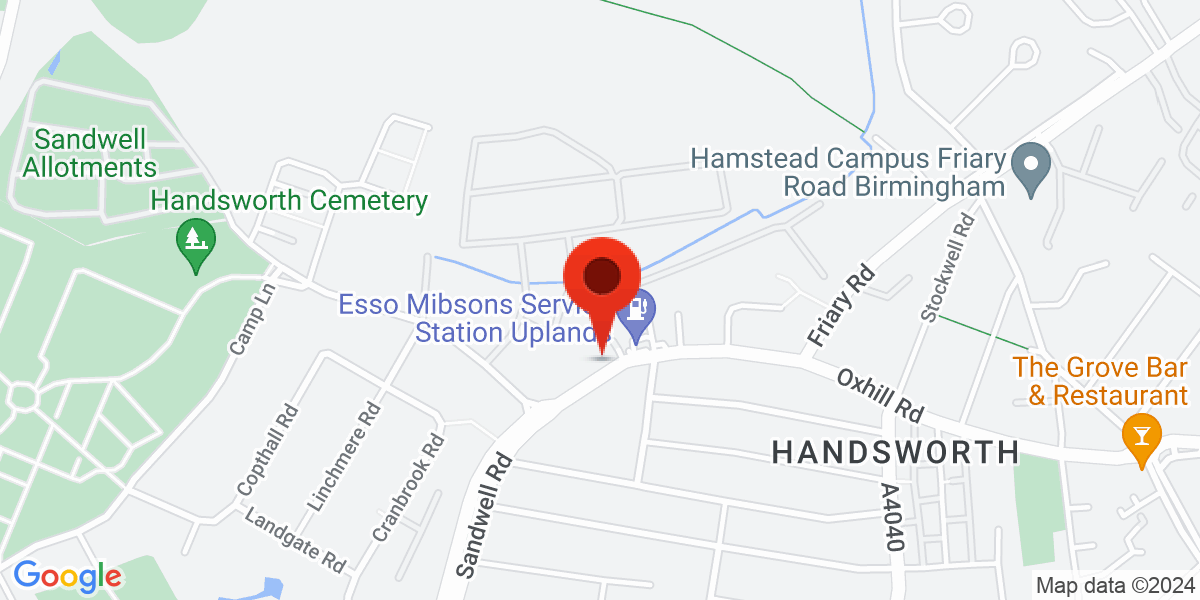 Map of Oxhill Road, Birmingham, West Midlands, B21