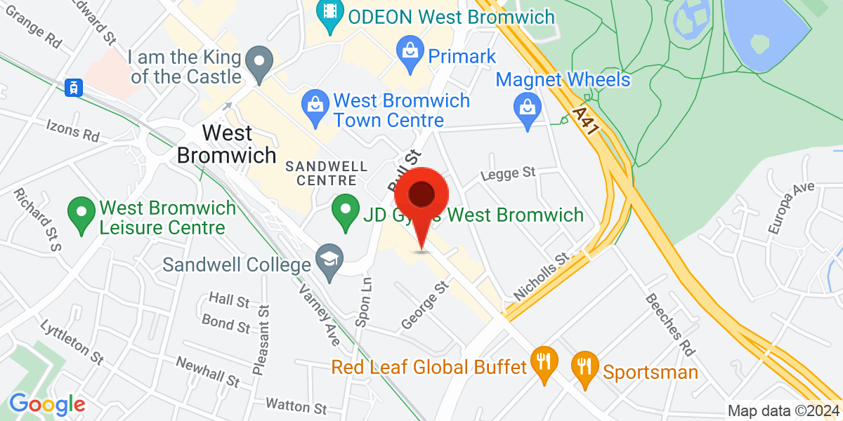 Map of 150 High Street, West Bromwich, West Midlands, B70