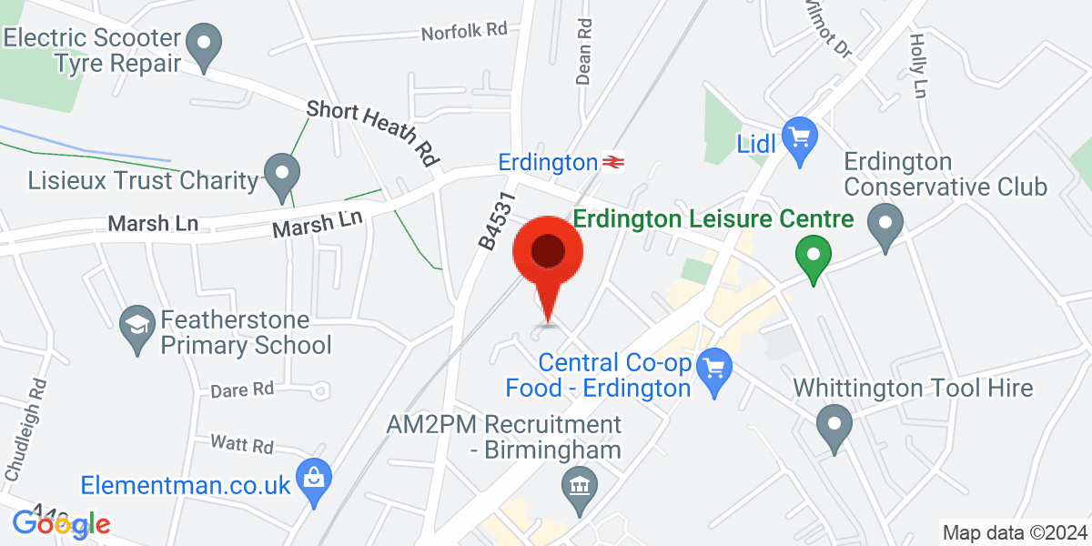 Map of 79 New Street Erdington, Birmingham, West Midlands, B23