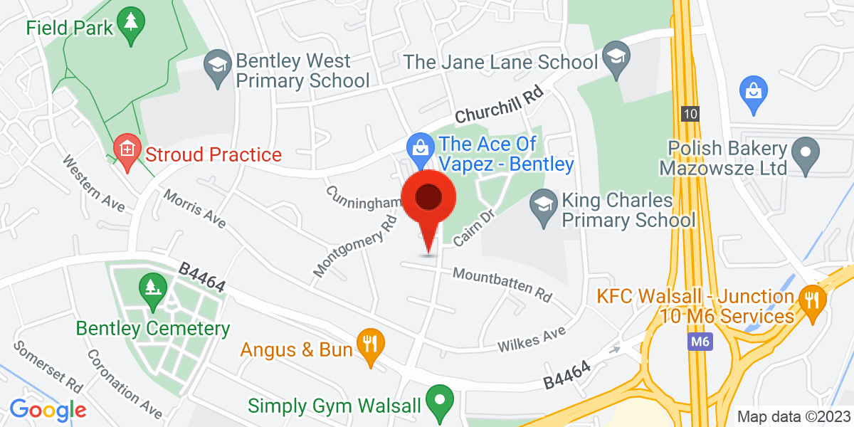 Map of Stanton Road, Birmingham, West Midlands, B43