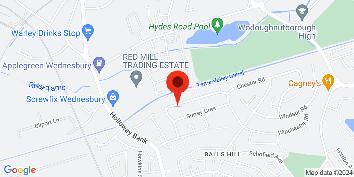 Map of Hampshire Road, West Bromwich, West Midlands, B71
