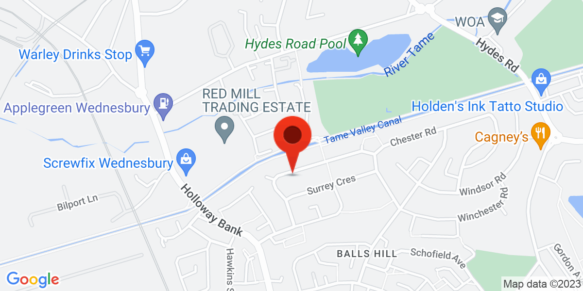 Map of Hampshire Road, West Bromwich, West Midlands, B71