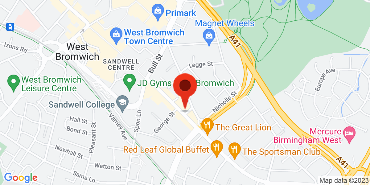 Map of High Street, West Bromwich, West Midlands, B70