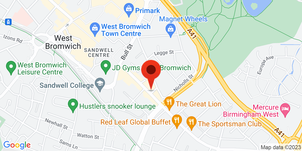 Map of High Street, West Bromwich, West Midlands, B70