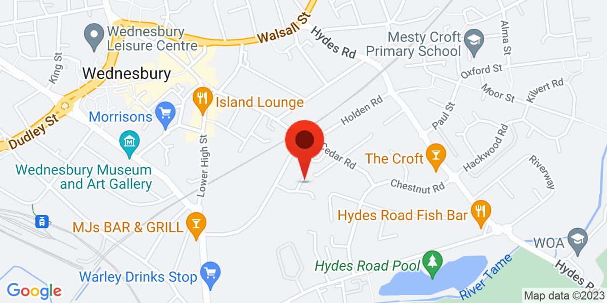 Map of Wakes Road, Wednesbury, West Midlands, WS10