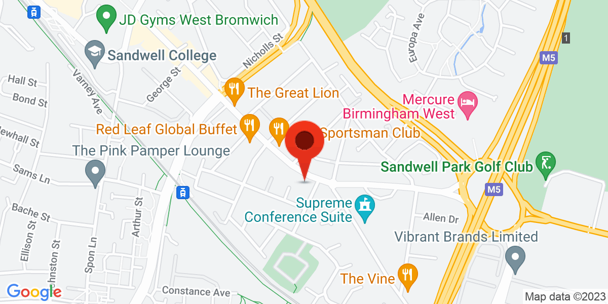 Map of Birmingham Road, West Bromwich, West Midlands, B70
