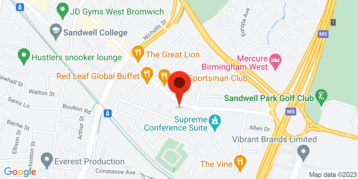 Map of Birmingham Road, West Bromwich, West Midlands, B70