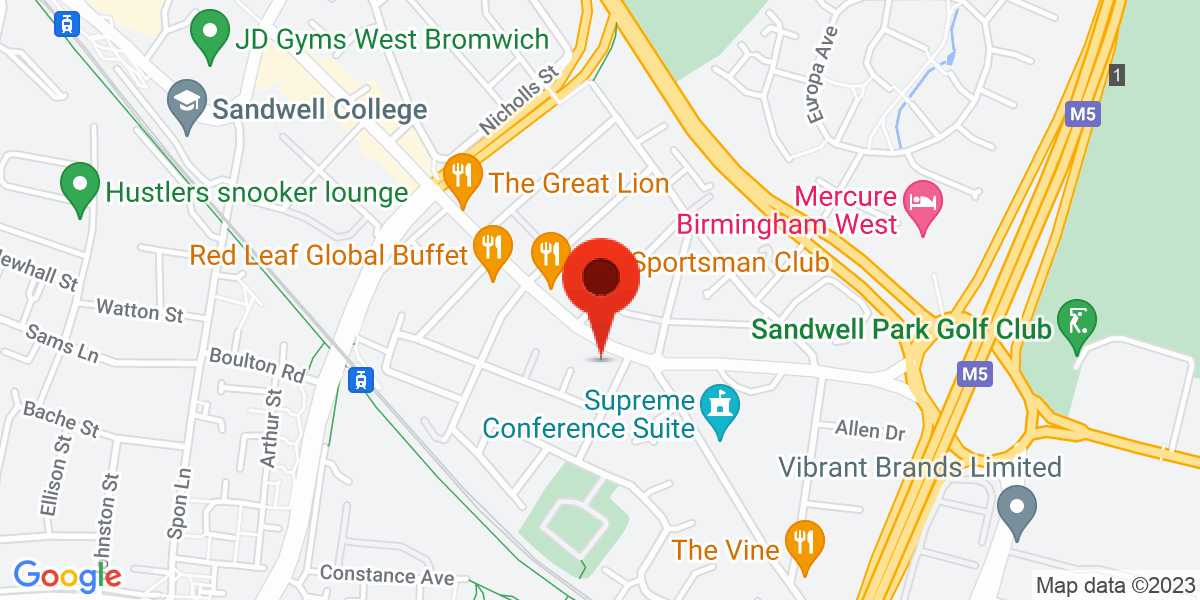 Map of Birmingham Road, West Bromwich, West Midlands, B70