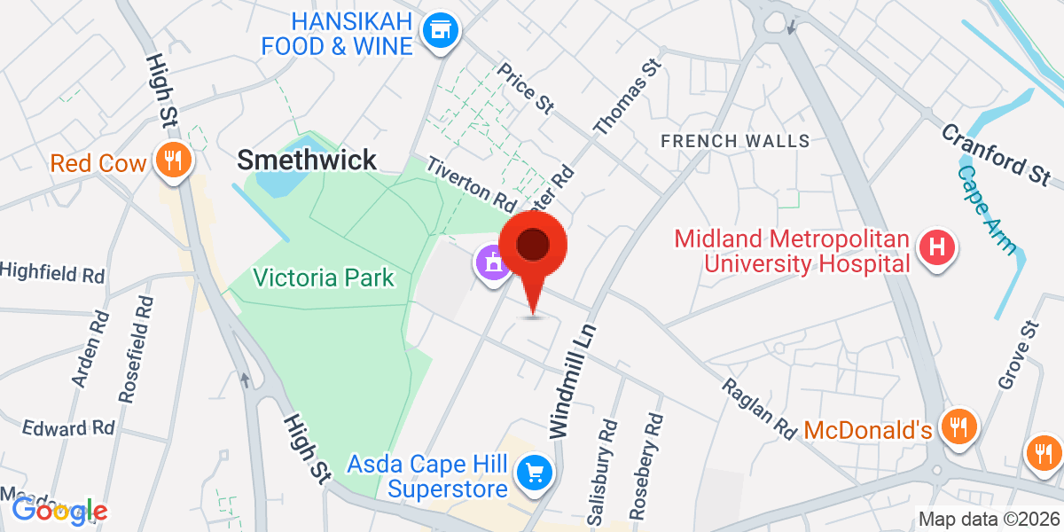 Map of Pritchard Close, Smethwick, West Midlands, B66
