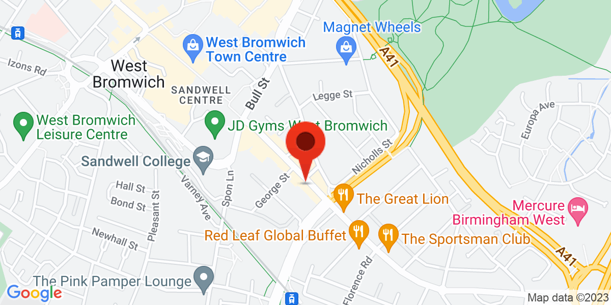 Map of High Street, West Bromwich, West Midlands, B70