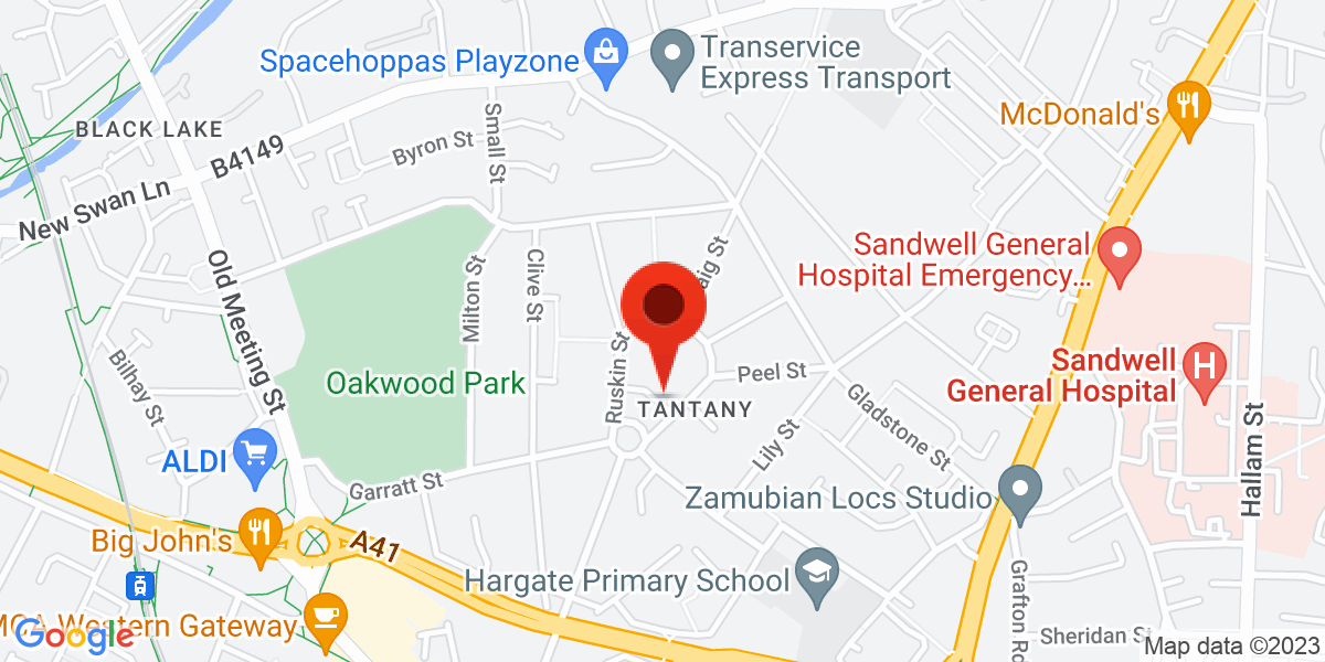 Map of West Bromwich, B71