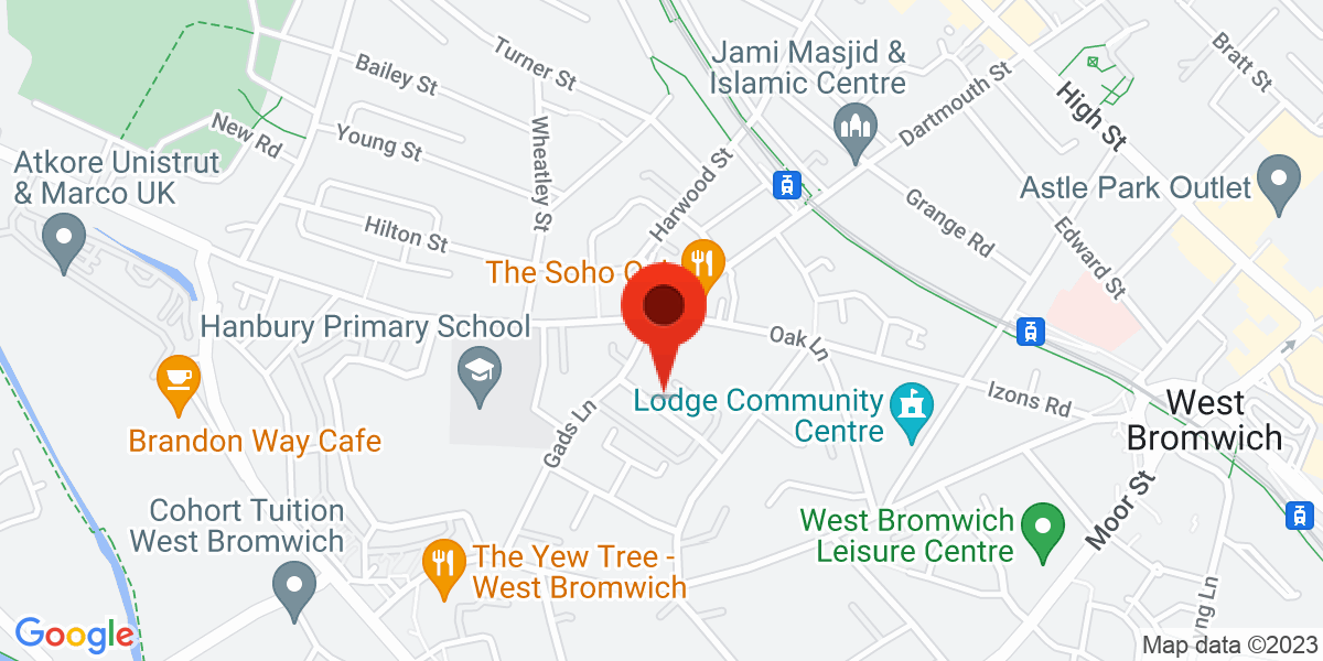 Map of West Bromwich, B70