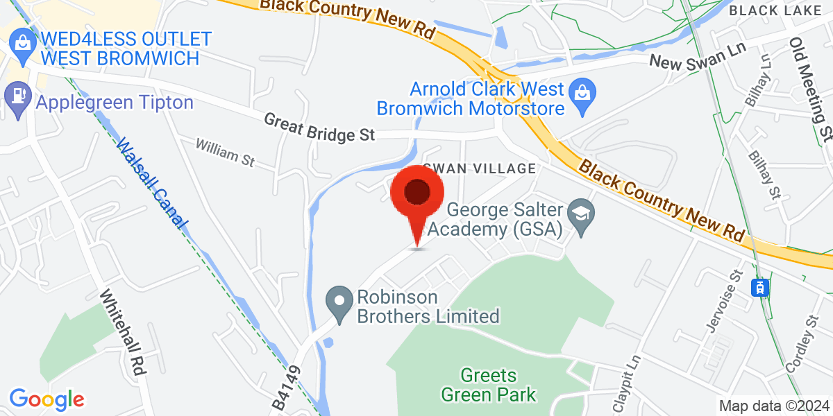 Map of Phoenix Street, West Bromwich, West Midlands, B70