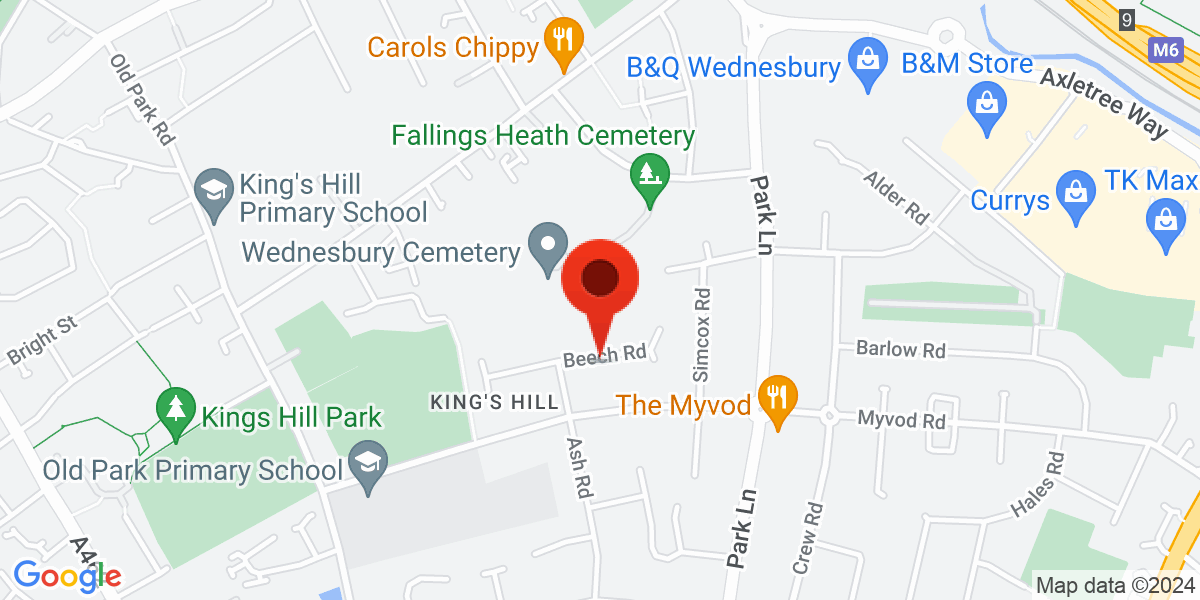 Map of Beech Road, WS10 9NS