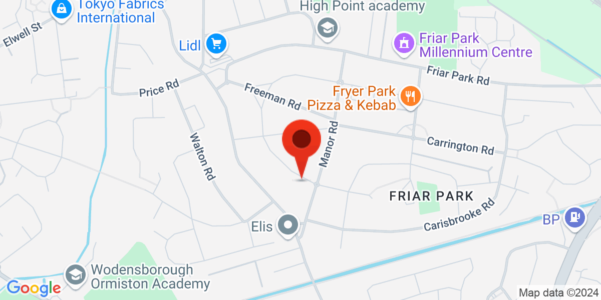 Map of Wednesbury, WS10