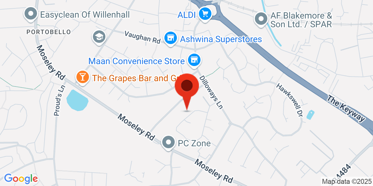 Map of Willenhall, WV13