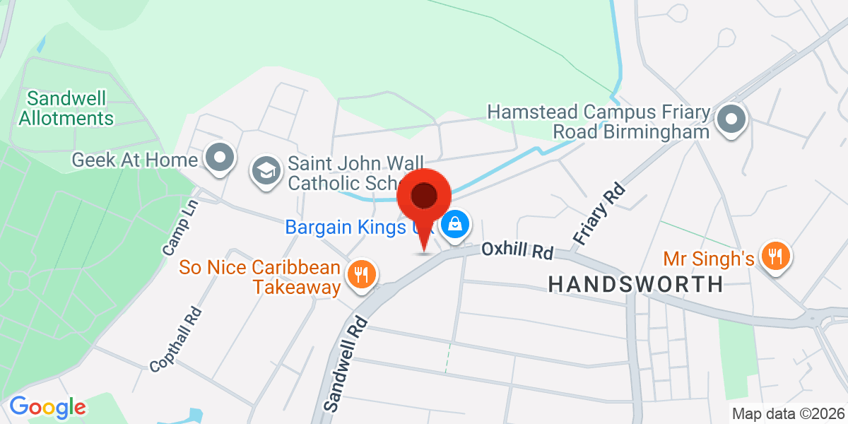 Map of Birmingham, B21