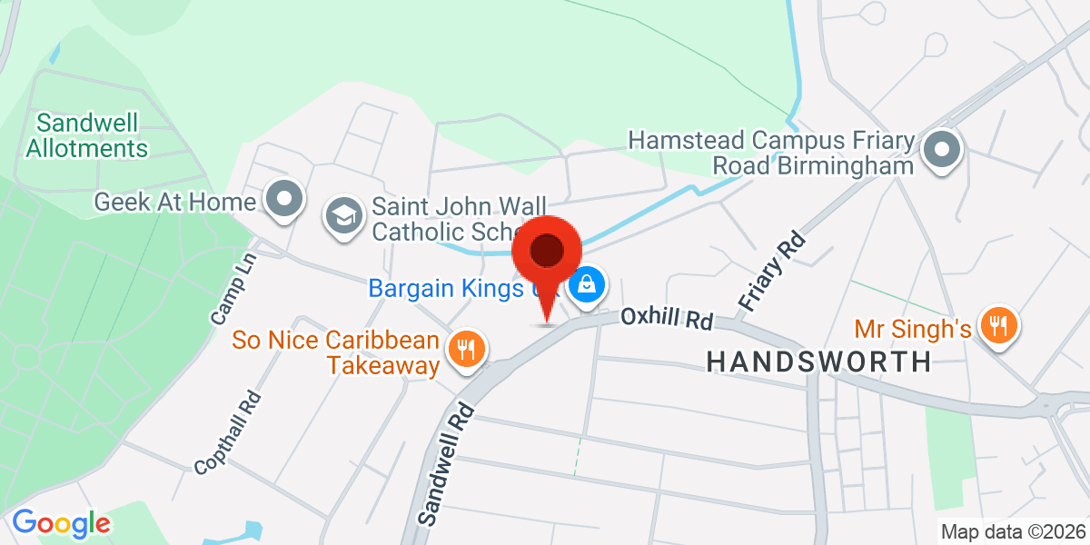 Map of Birmingham, B21