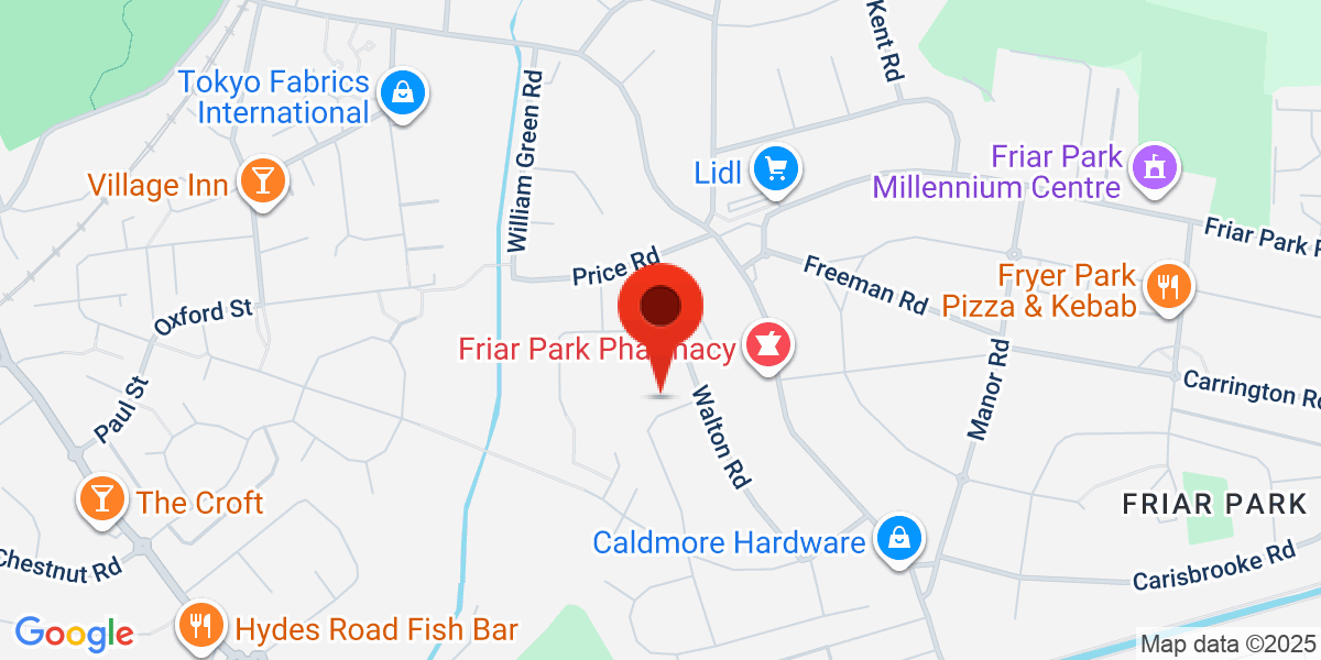 Map of Wednesbury, WS10