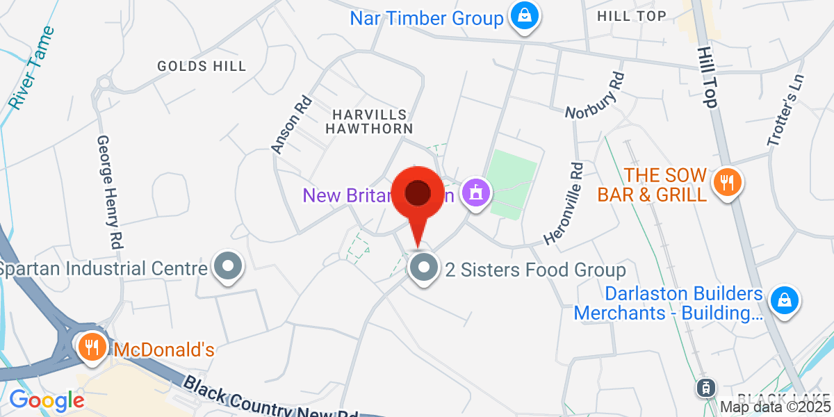 Map of West Bromwich, B70