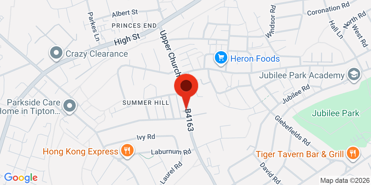 Map of Upper Church Lane, Tipton, DY4