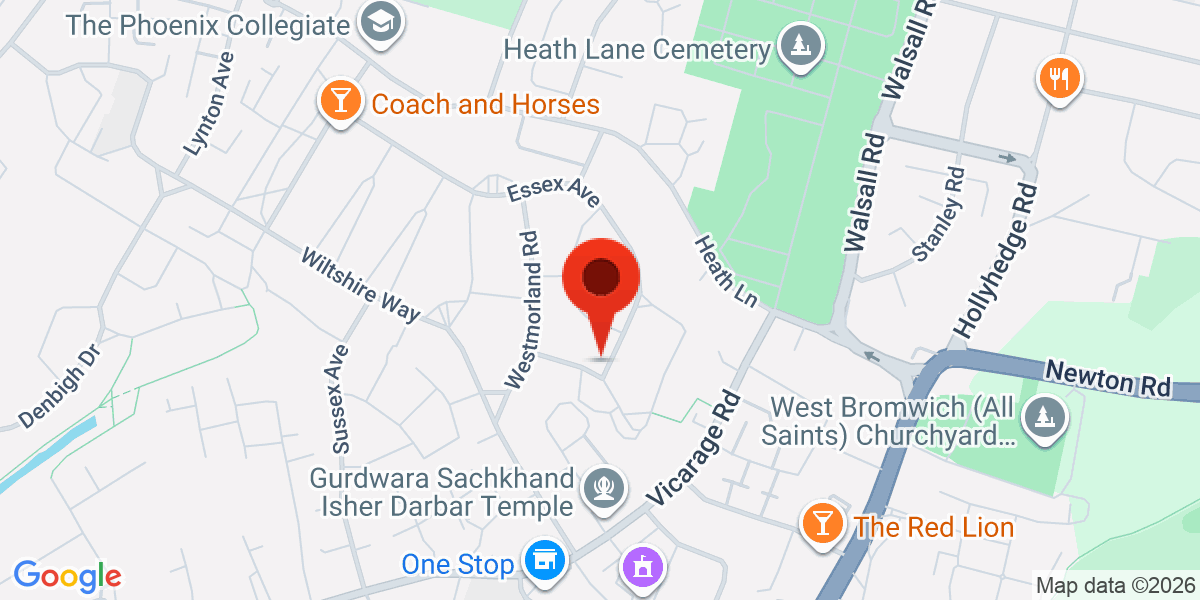 Map of Somerset Road, West Bromwich